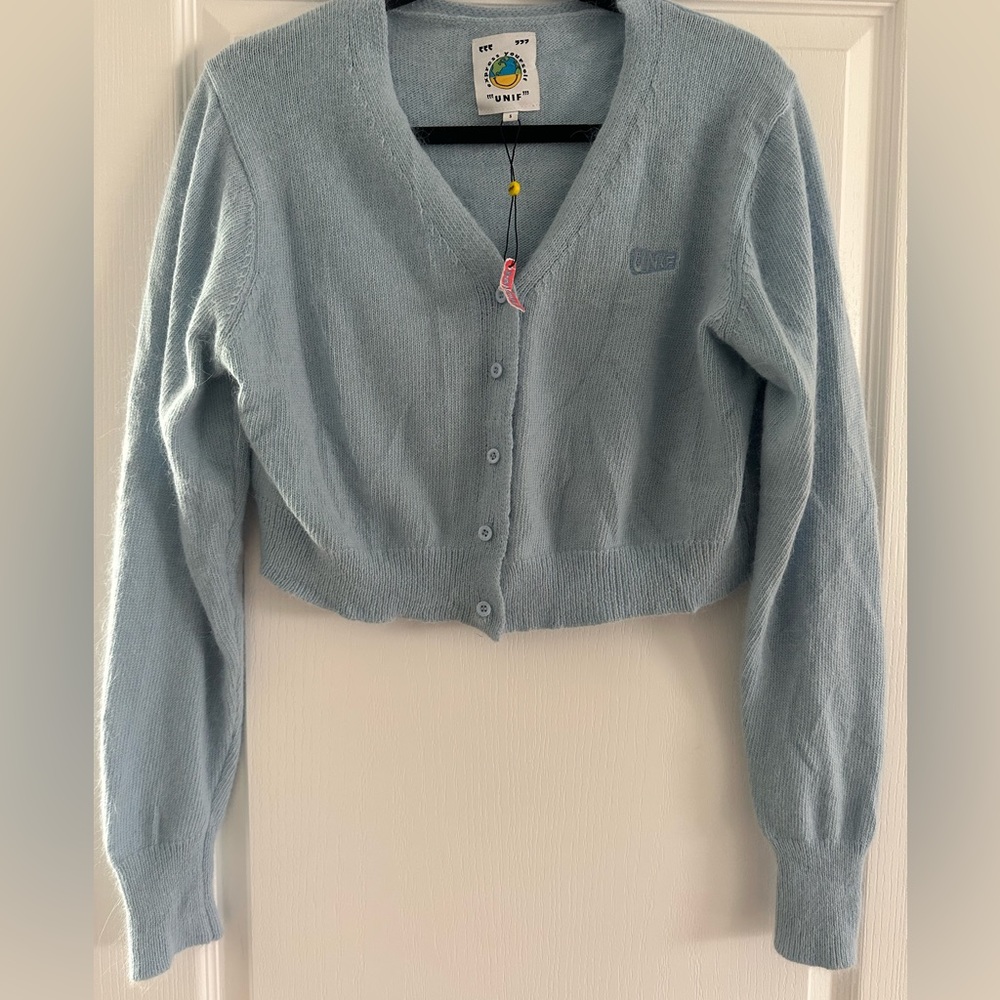 NWT UNIF Blue Button Sweater